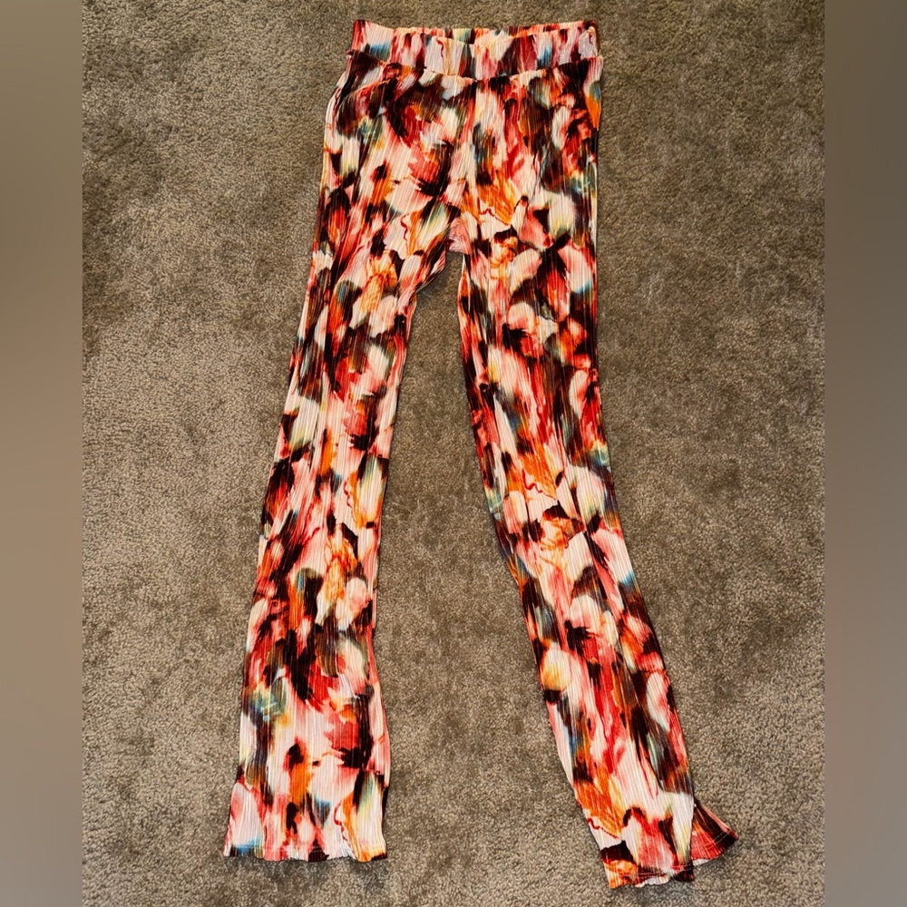 Fashion Nova Vibrant Abstract Flare Pants